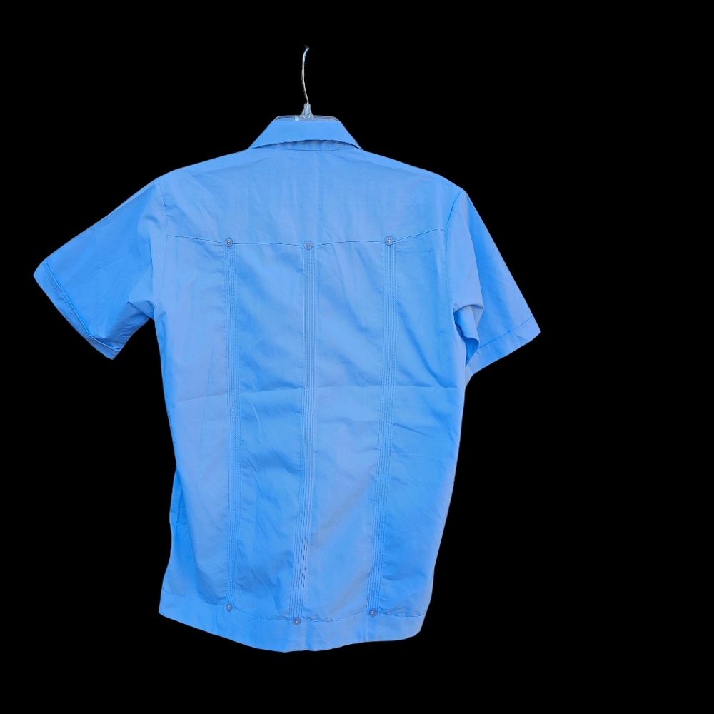 Light Blue Short Sleeve Shirt Men Size S - Picture 13 of 15